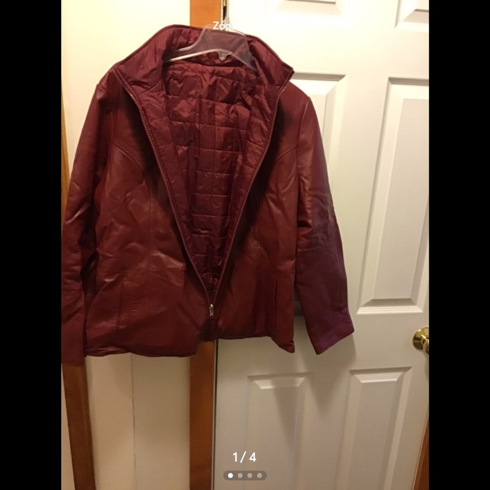 Quilted reversible leather jacket